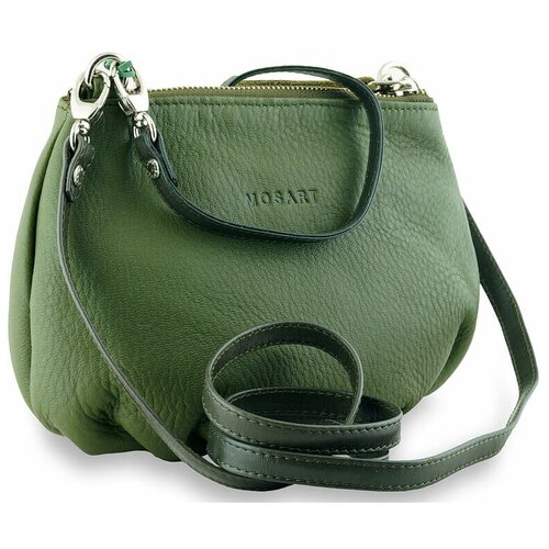 Женская сумочка Exotic Leather из натуральной кожи оленя оливкового цвета