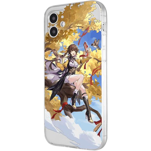 Силиконовый чехол с защитой камеры Mcover для Apple iPhone 12 mini Honkai Impact, Сушан