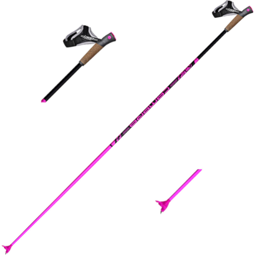 Лыжные палки KV+ (20P010P) Campra (Карбон 30%+Стекло 70%) (розовый) (140)