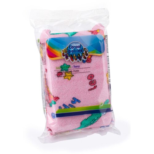 Canpol Babies Мочалка для купания новорожденных губка для тела розовая махровая детская мягкая 0 83₽