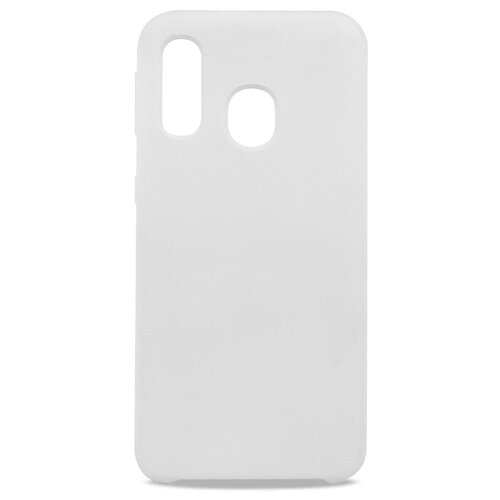 фото Силиконовый чехол для samsung galaxy a40 / silicone case для самсунг галакси а40 / с бархатистым покрытием внутри (белый) pastila