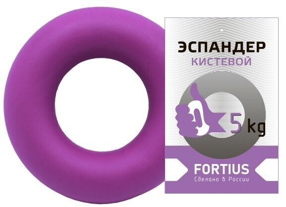 Эспандер-кольцо FORTIUS 5 кг фиолетовый