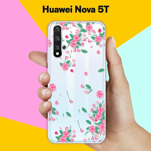 Силиконовый чехол Розочки на Huawei Nova 5T