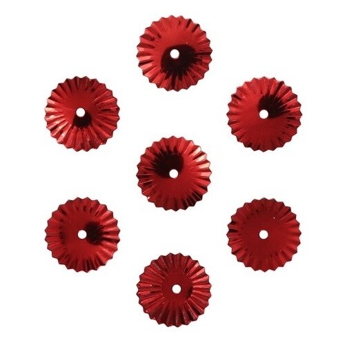 Пайетки рельефные Астра цвет 3 красный 10 мм 10 упаковок по 10 грамм 415₽