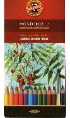 Набор акварельных карандашей в металлической коробке Koh-i-Noor Mondeluz, 12 шт. (3722) - фото №11