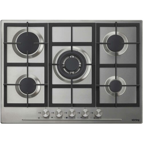 Газовая варочная панель Korting HG 765 CTX серебристый 6414200₽