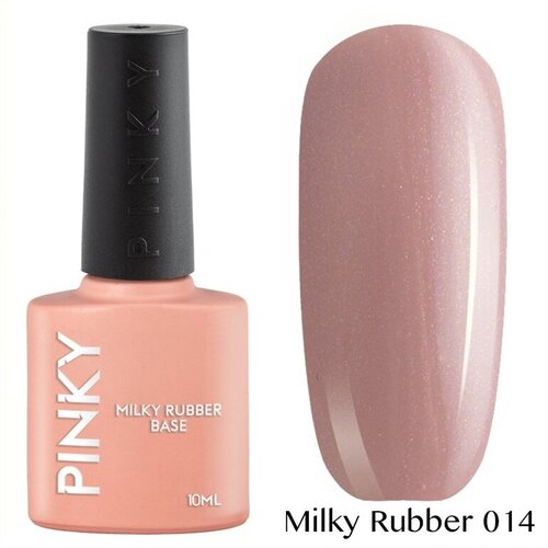 PINKY, Камуфлирующая база Milky Rubber Base № 14 (10 мл) pinky камуфлирующая база milky rubber base 02 10 мл