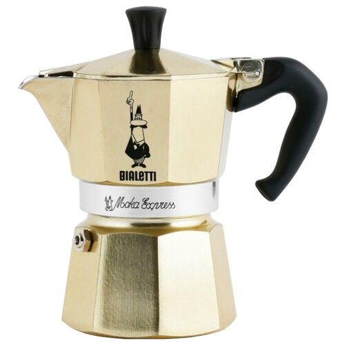 фото Кофеварка Bialetti Moka Express Color (3 чашки) золотистый