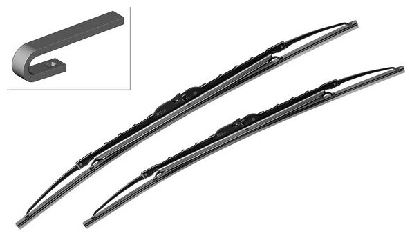 Каркасная BOSCH Twin Spoiler 652S 650 мм / 575 мм, 2 шт. для Mercedes-Benz Vaneo, Mercedes-Benz A-class