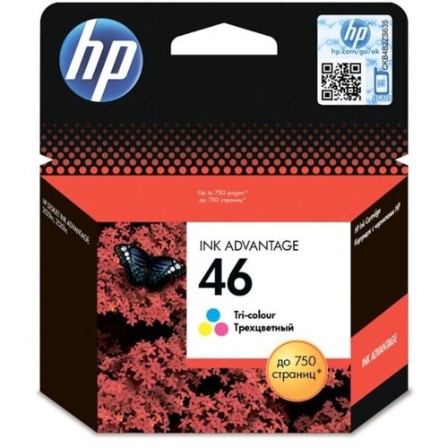 Картридж для струйного принтера HP 46, цветной, DJ 2520hc (CZ638AE)