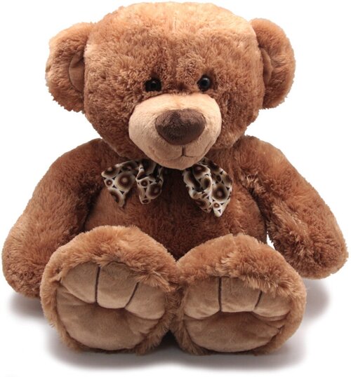 Мягкая игрушка Magic Bear Toys Медведь Берн коричневый с бантом (50см/65см)
