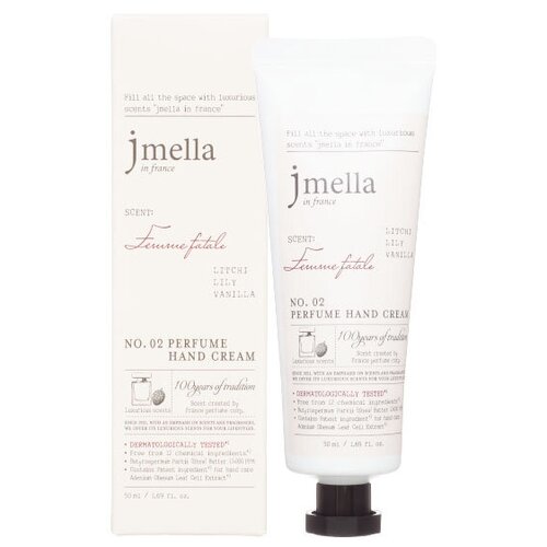 Крем для рук Личи, лилия, ваниль JMELLA IN FRANCE FEMME FATALE PERFUME HAND CREAM, Корея, 50 мл.