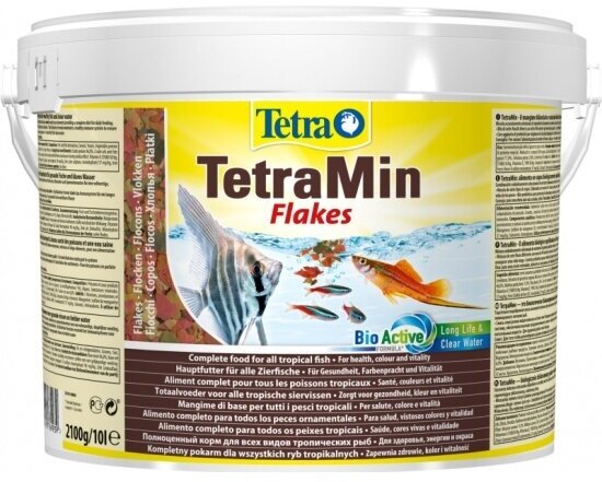 Корм основной для всех видов рыб Tetra Min Flakes 10л хлопья