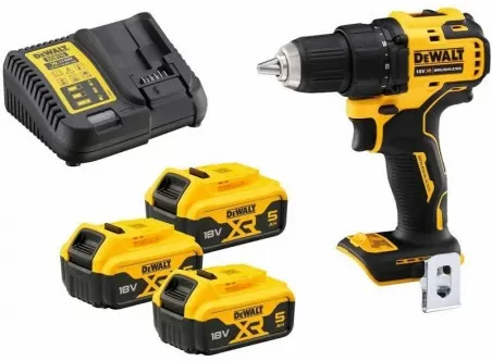 Аккумуляторная дрель-шуруповерт DeWalt DCD708P3T 3ак*5Ач - фото №2