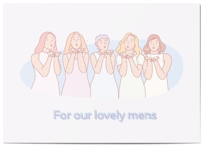 Открытка Print it! "For our lovely mens"