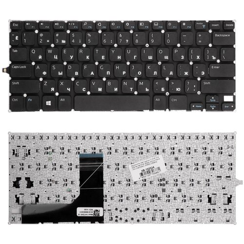 Клавиатура для ноутбука Dell Inspiron 11 3147 3148 Series Плоский Enter Черная без рамки PN V144725AS1 1400₽