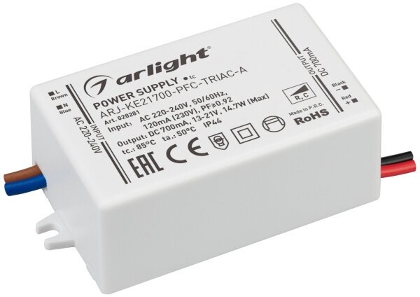 Arlight Блок питания ARJ-KE21700-PFC-TRIAC-A (15W, 700mA)