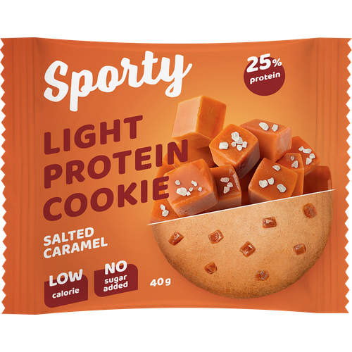 Печенье протеиновое Sporty protein light соленая карамель