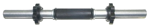 Гриф гантельный d 30 мм обрезиненная ручка/гайка Кетлера L370 мм MB-BarM30-370В