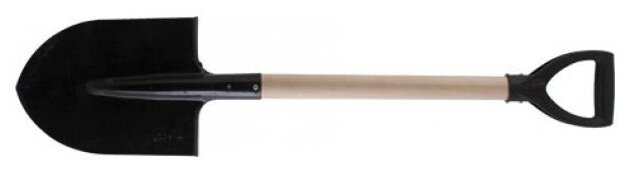 Лопата штыковая с деревянным черенком и V-ручкой 210х280х1245 мм 77210