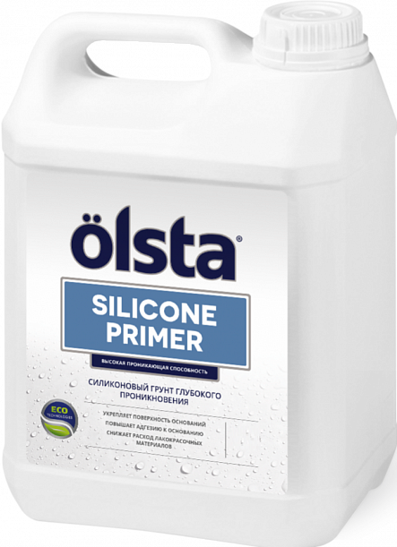 Грунт силиконовый глубокого проникновения для наружных работ Olsta Silicone Primer (5л) - фотография № 2