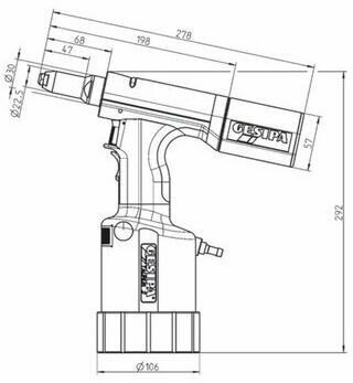 Заклёпочник Gesipa Taurus2 7570007 М00001036 - фотография № 3