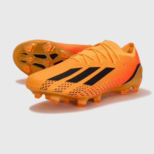 Бутсы adidas, футбольные, размер 9.5 UK ( стопа 27.3 ), оранжевый