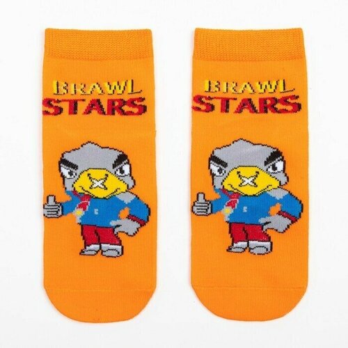 Носки размер 18, оранжевый детские укороченные носки с героями brawl stars 5 пар 14 см 5 6 лет