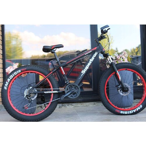 Велосипед 26 SPR Fatbike фэтбайк Стильный Горный ВзрослыйПодростковый чёрный с красным 1960000₽