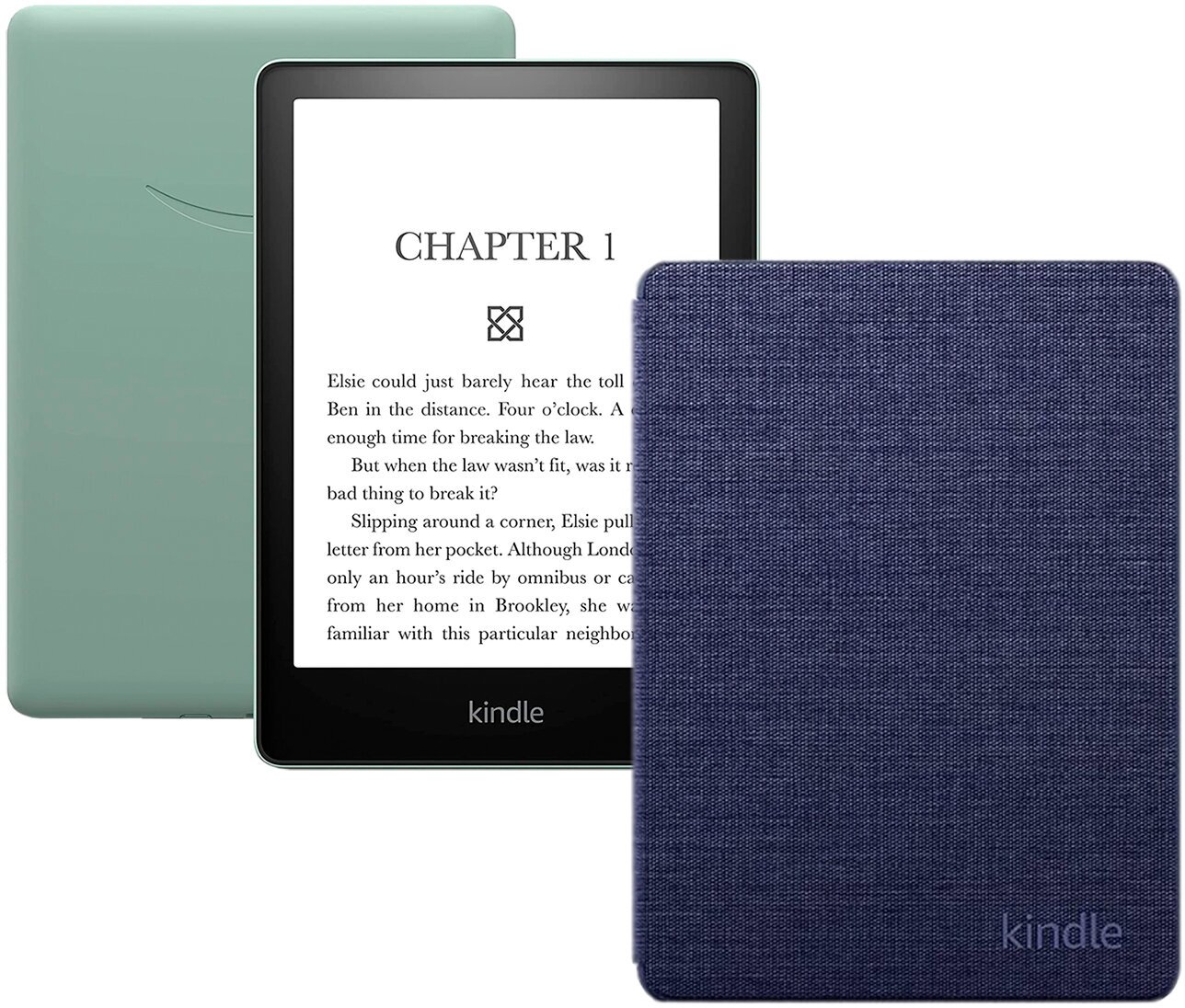 Электронная книга Amazon Kindle PaperWhite 2021 16Gb Agave Green Ad-Supported с фирменной обложкой