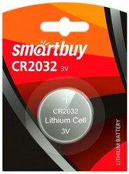 Литиевый элемент питания Smartbuy CR2032/1B