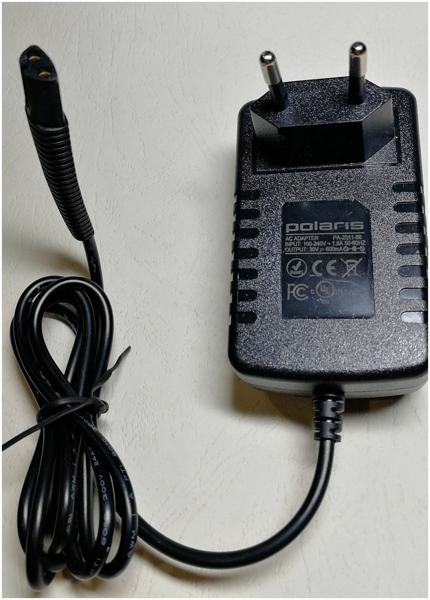 Зарядное устройство для пылесоса Polaris PVCS 7090, 5090, 4000 30V 0.6a DC 2 Pin. - фотография № 1