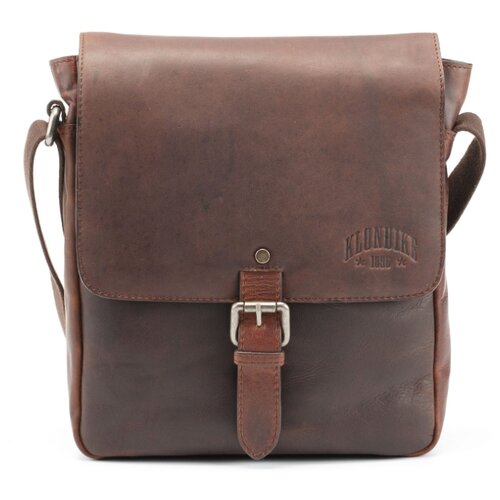 фото Сумка через плечо "klondike. digger. erin", натуральная кожа в темно-коричневом цвете, 32x28x8 см klondike 1896