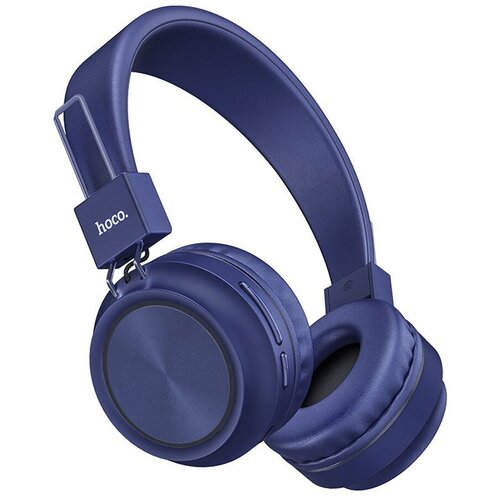 Наушники полноразмерные беспроводные Hoco W25 Promise (Bluetooth), синий наушники hoco w25 promise grey