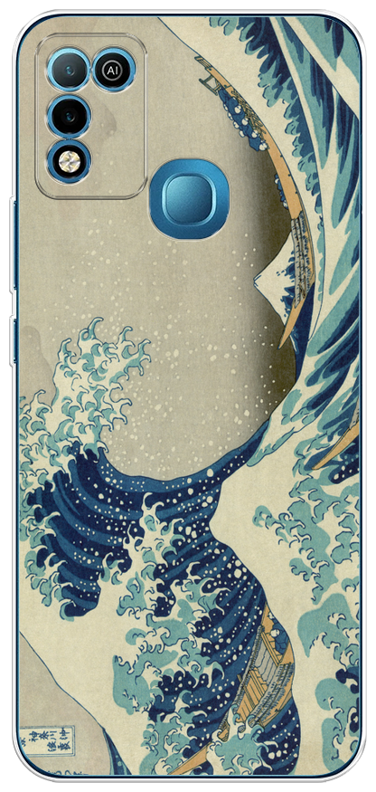 Силиконовый чехол "Большая волна в Канагаве" на Infinix HOT 11 Play / Инфиникс Хот 11 Плей