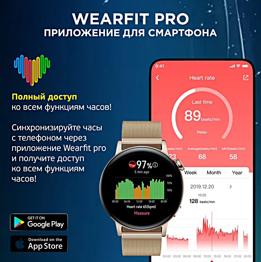 Умные часы женские G3 PRO Fashion Smart Watch 42MM 132 AMOLED iOS Android Bluetooth звонки Уведомления