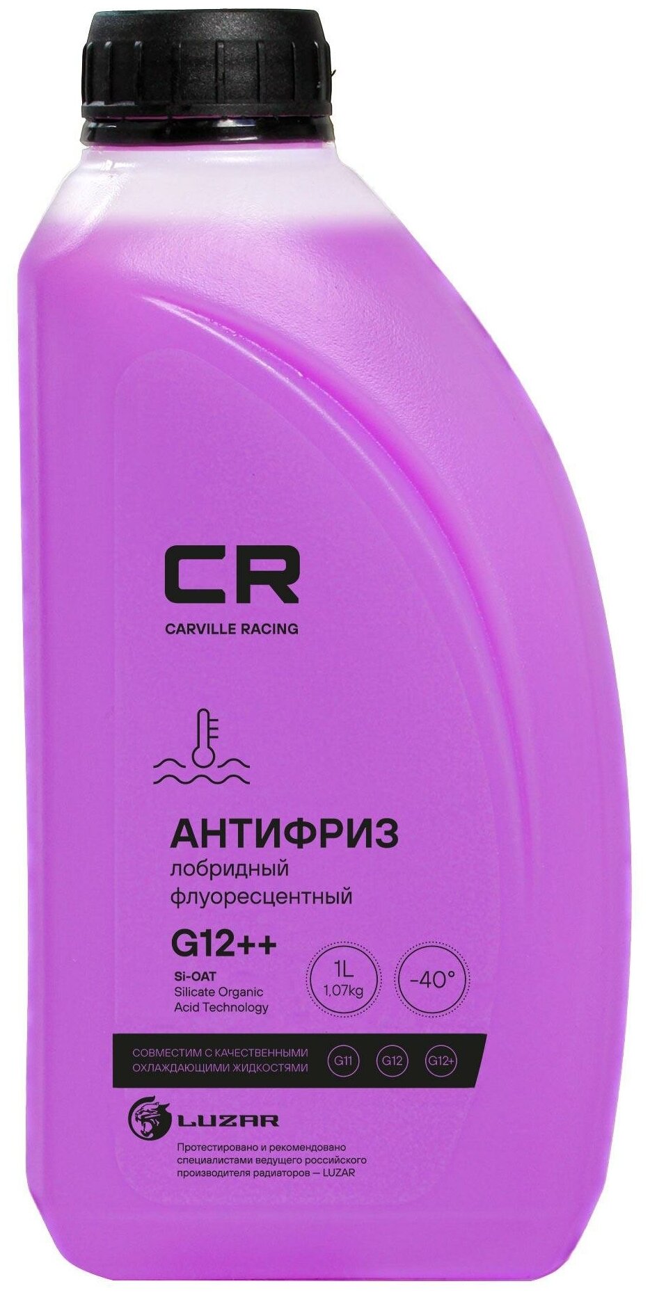 Антифриз CR лобридный флуор. -40°С, Si-OAT, G12++, фиолет, готовый, 1л/1.07кг (L2018001)