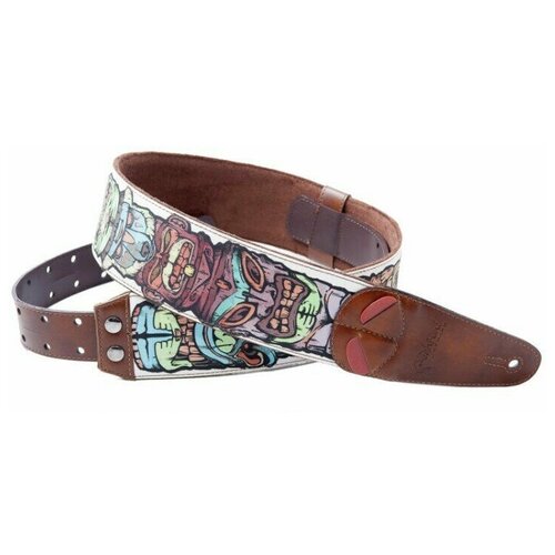 8401070280309 Steady Mojo Tiki White Ремень для гитары, RightOn Straps