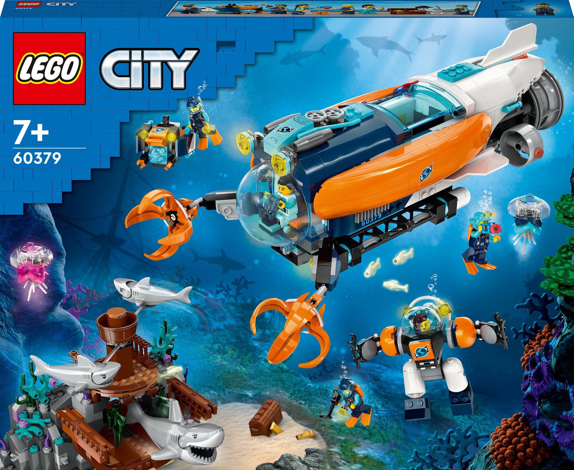 LEGO City Глубоководная исследовательская подводная лодка 60379 - фото №7