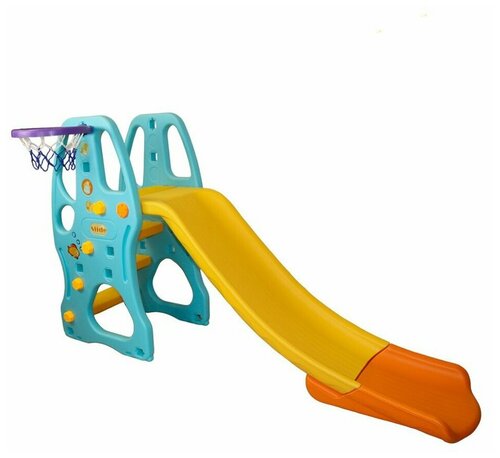 Пластиковая горка с баскетбольным кольцом Kampfer Amber Slide