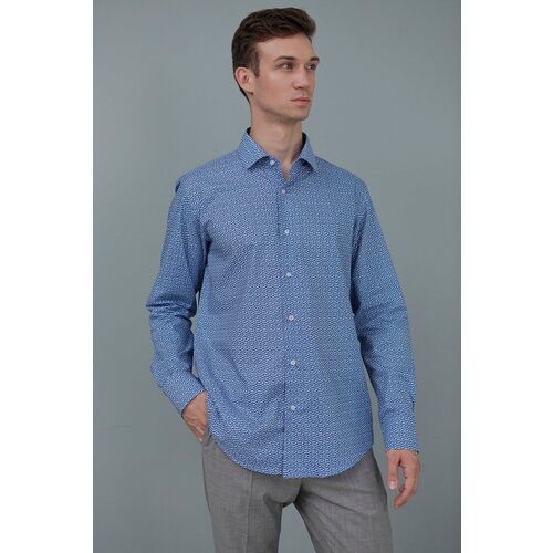 фото Рубашка dave raball, размер 41 176-182, синий