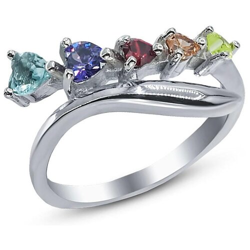 фото Silver wings кольцо с кварцами из серебра 210468mix1-113-239, размер 16.5