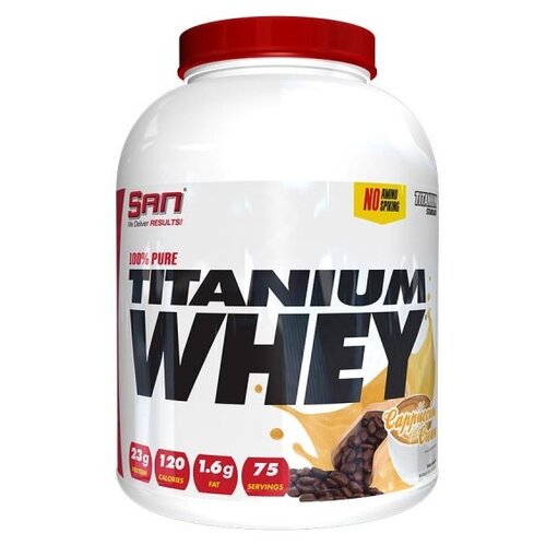 фото Протеин s.a.n. 100% pure titanium whey, 2270 гр., крем-капучино