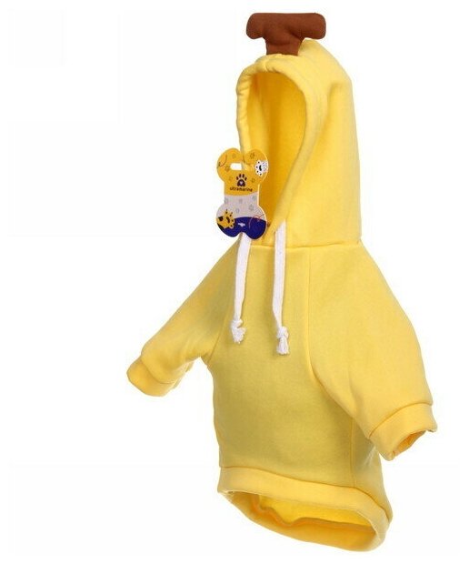 Кофта-толстовка для собаки «Wonderful style-Банан» с капюшоном, размер 2XL (62*45*26см) Ultramarine - фотография № 5