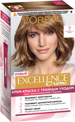 L'Oreal Paris Стойкая крем-краска для волос "Excellence", оттенок 7, Русый