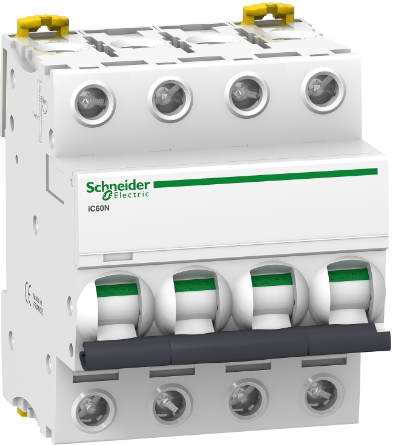 IC60N 4P 10А Автоматический выключатель 4-полюсный, 10А, 6кА (хар-ка C) Schneider Electric, A9F74410