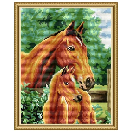 Алмазная вышивка ВанГогВоМне Рыжие лошади, 40x30