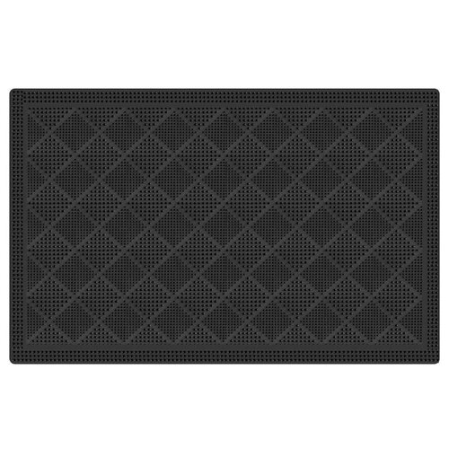 фото Коврик придверный "шахматка", черный, 60x38 см мультидом