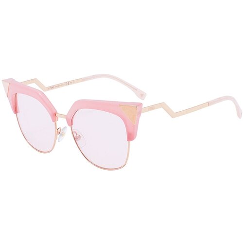 фото Солнцезащитные очки fendi, кошачий глаз, оправа: пластик, для женщин, розовый