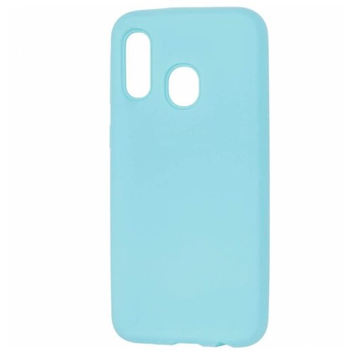 Накладка для Samsung Galaxy A40 Silicone cover голубая